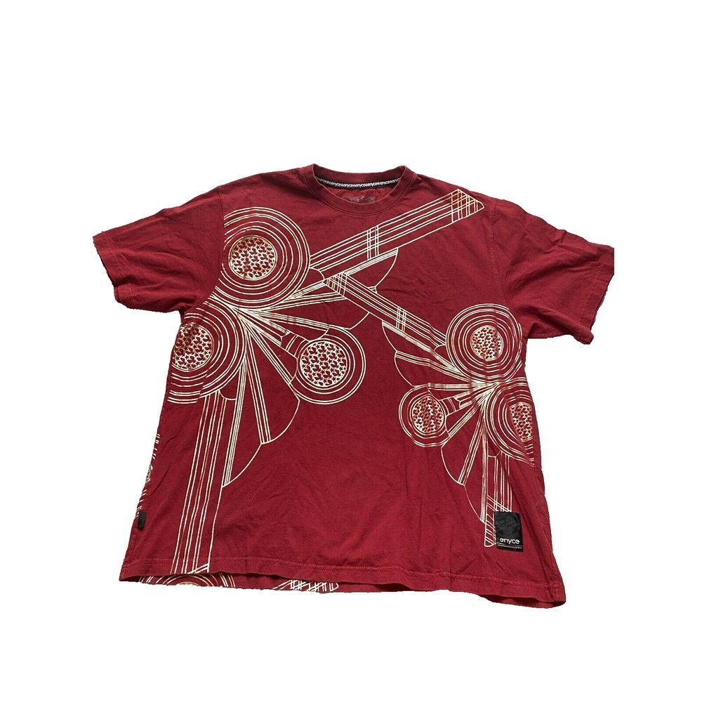 Enyce Shirt Adult 3XL XXXL Maroon Soul Refined Geometric Streetwear Skater Y2K‎